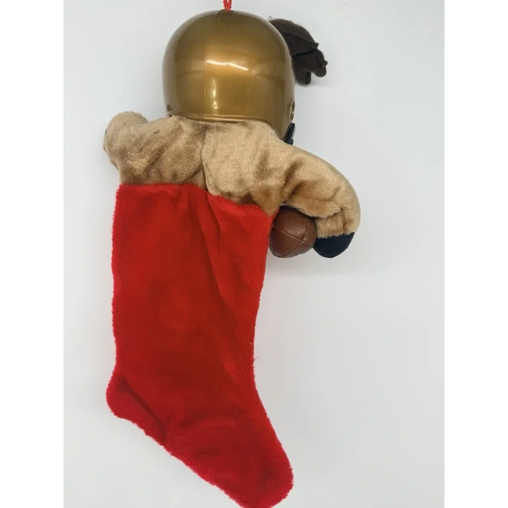 Vintage Notre Dame Fighting Irish Reindeer Football Christmas Stocking